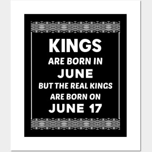 Birthday King White June 17 17th Posters and Art